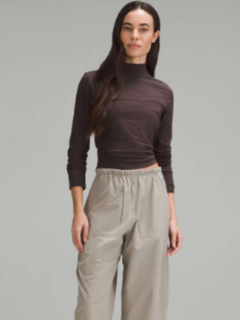 Lululemon Lightweight Mid-Rise Barrel-Leg Cropped Pant, Size 6, Riverstone